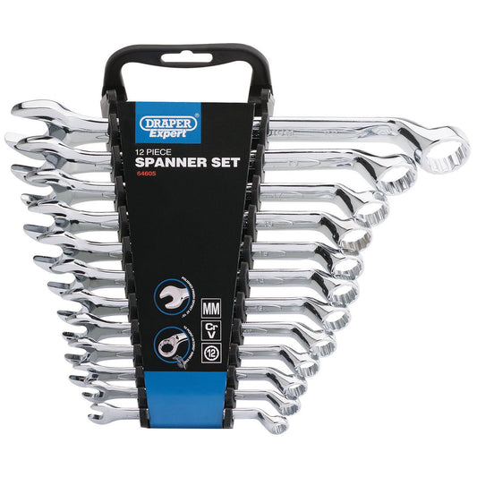 Draper Expert Hi-Torq® 12 Piece Metric Combination Spanner Set 64605