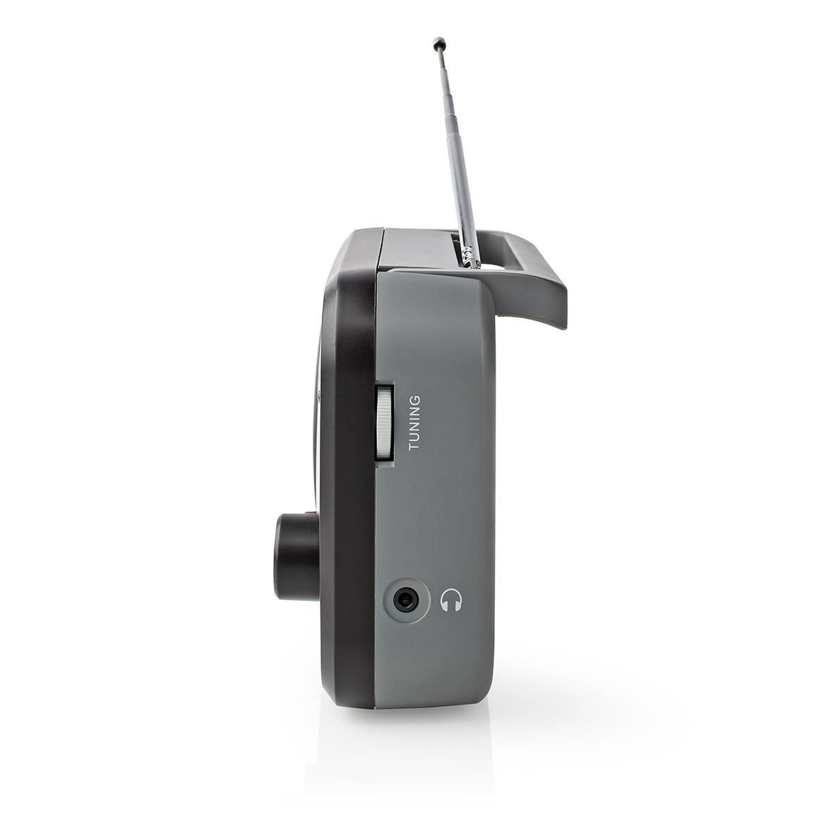 Nedis FM Radio Portable AM/FM Battery Powered/Mains Powered Analogue 1.8W - RDFM1330GY