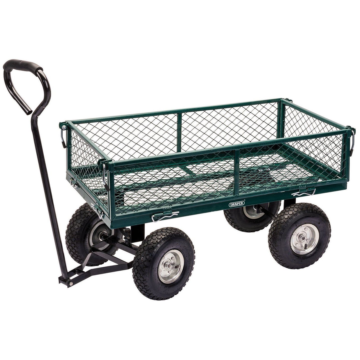 Draper 58552 Steel Mesh Gardeners Wheeled Cart Trolley Trailer Heavy Duty