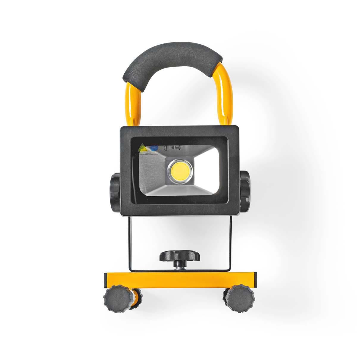 Nedis Mobile LED Floodlight 10W 700 lm Black/Yellow Worklight