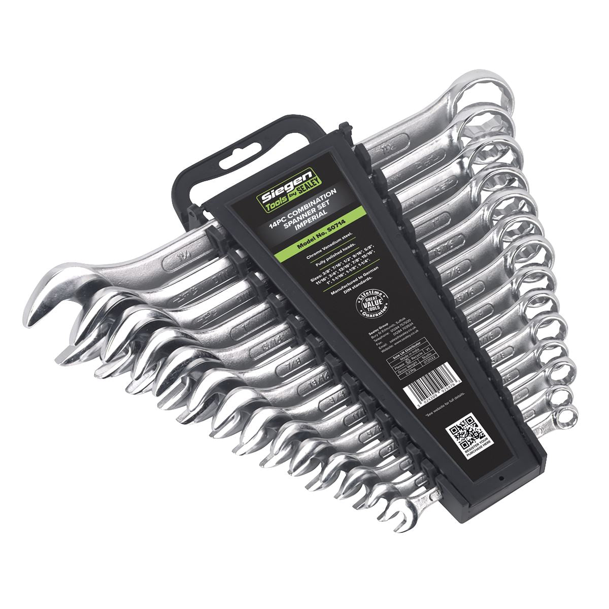 Sealey Combination Spanner Set 14pc Imperial S0714