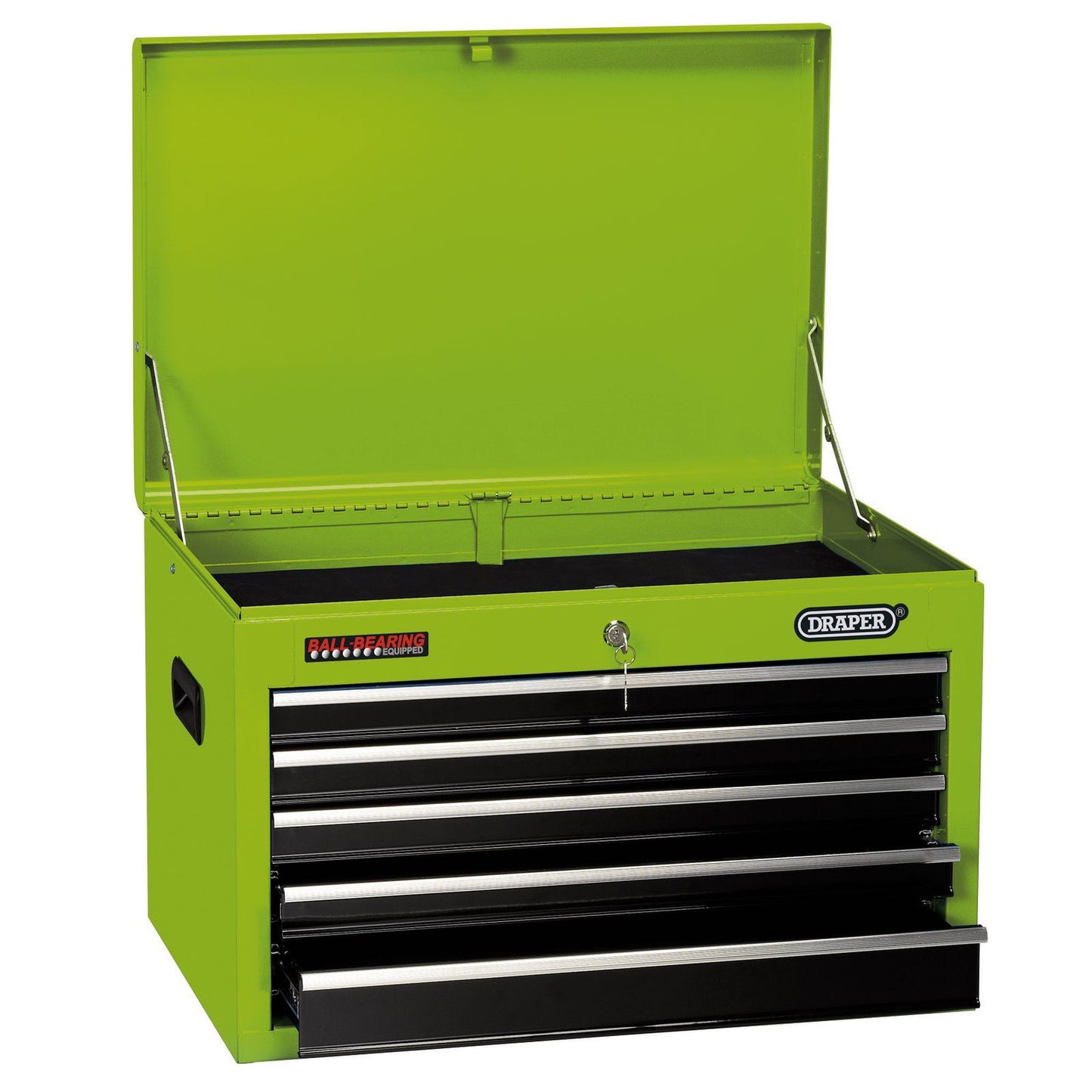 Draper 26" Tool Chest 5 Drawer Green Ball Bearing Runners 35739