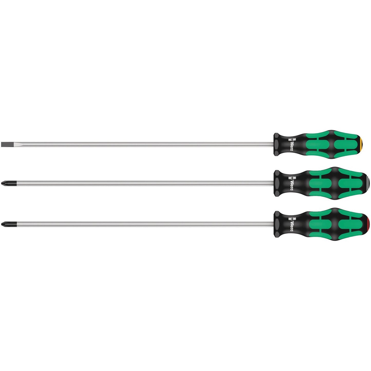 Wera 335/350/355/3 Screwdriver Long Set Sl/PH/PZ Kraftform Plus 3Pc 347735