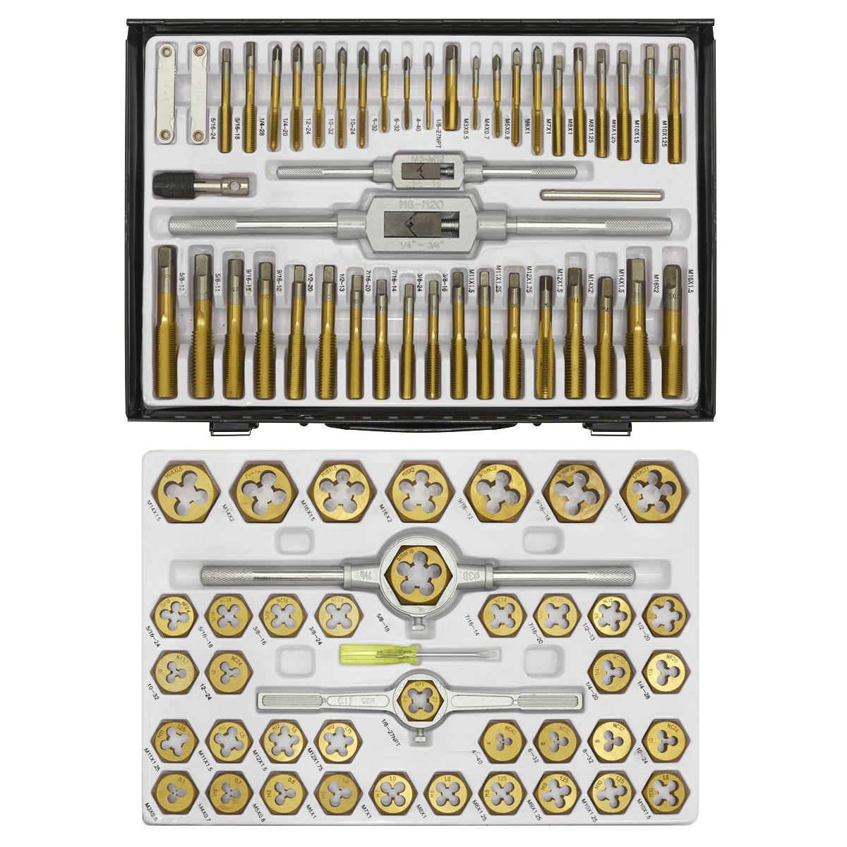 Sealey Tap & Die Set Hexagonal Metric & Imperial 86pc AK3086HIM