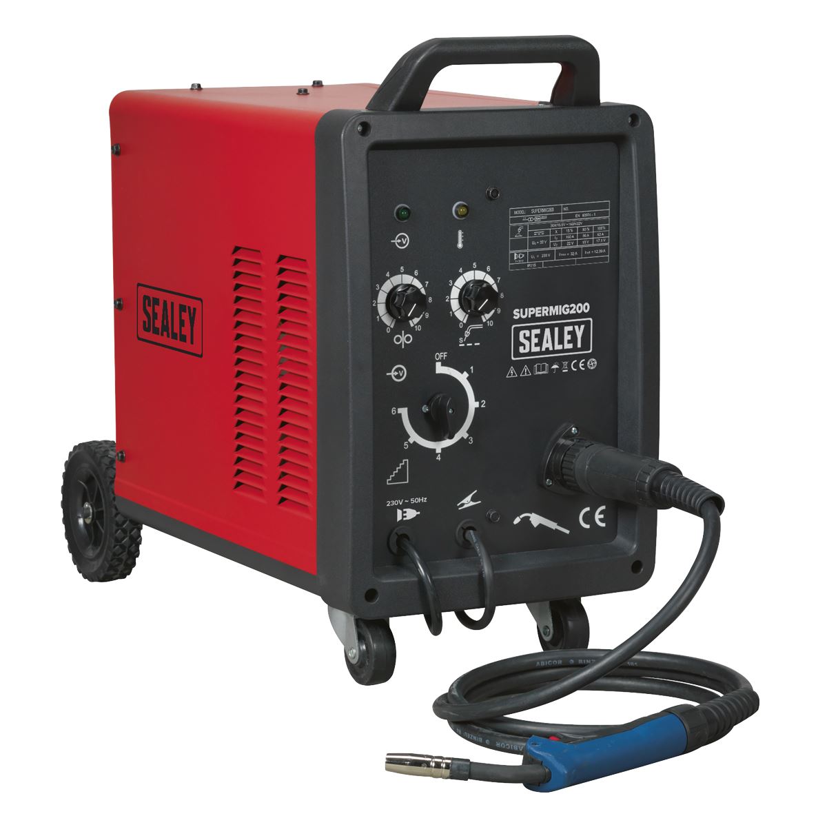 Sealey Professional MIG Welder 200A 230V with Binzel Euro Torch SUPERMIG200