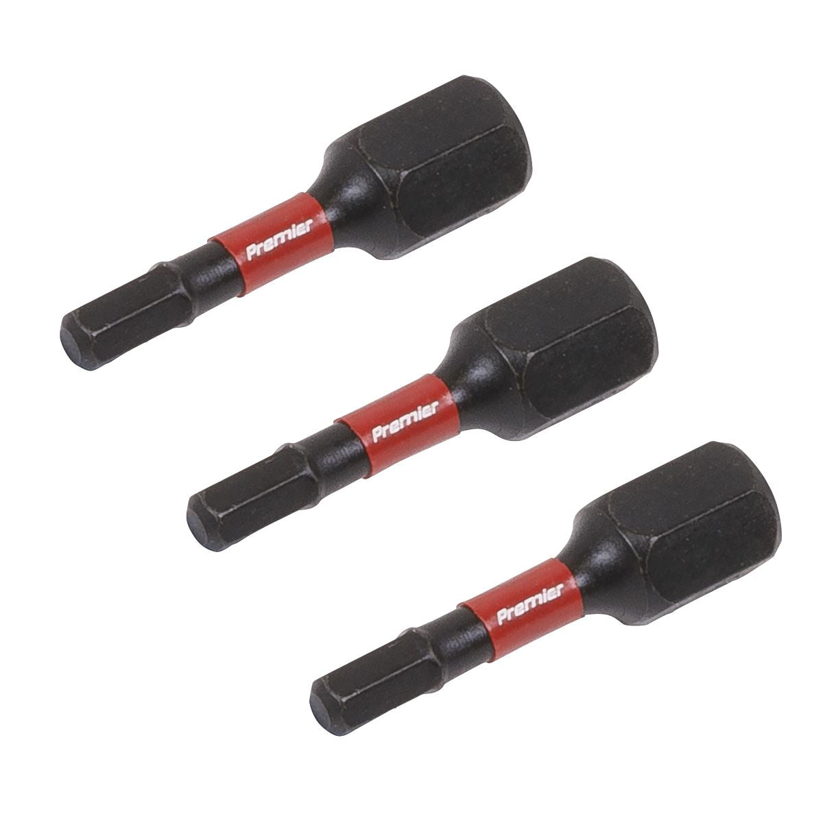 Sealey Premier Hex 3mm Impact Power Tool Bits 25mm - 3pc AK8211