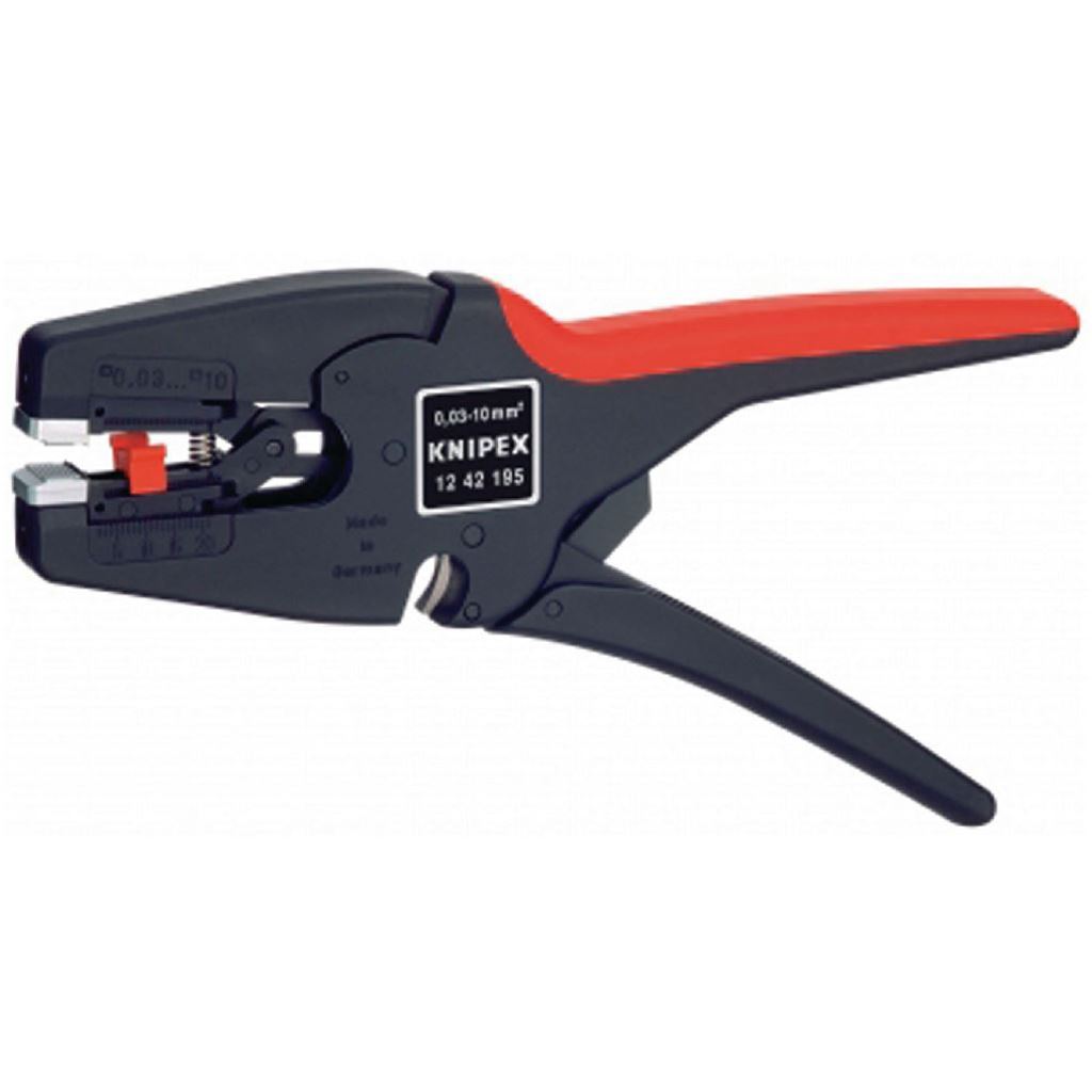 Knipex Multistrip 10 self-adapting universal insulation stripper, 195mm - KP-1242195