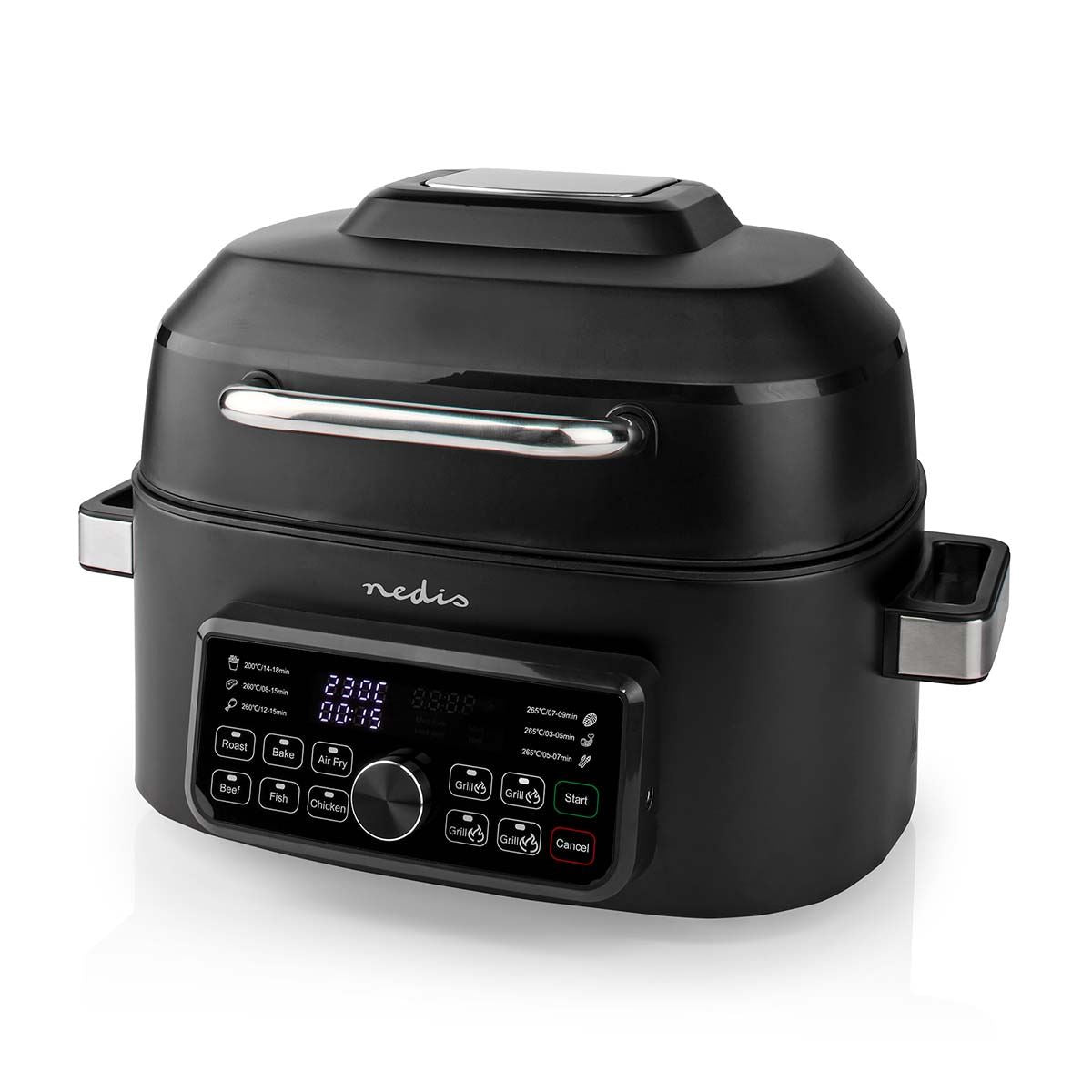 Nedis Hot Air Fryer 6L Timer 120 min Number of preset programs 7 Digital Black