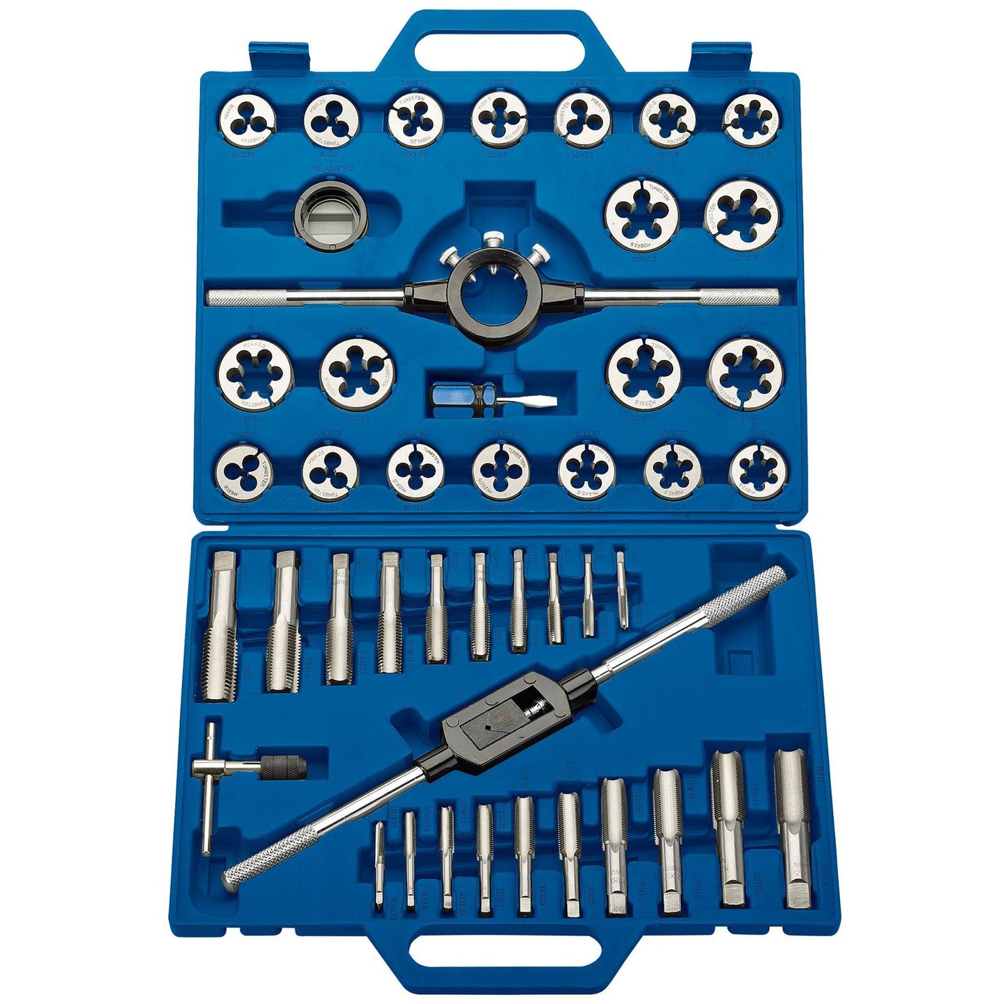 Draper 45 Piece LARGE Metric Tap Wrench & Split Die Set M6 - M24 + Case, 18523