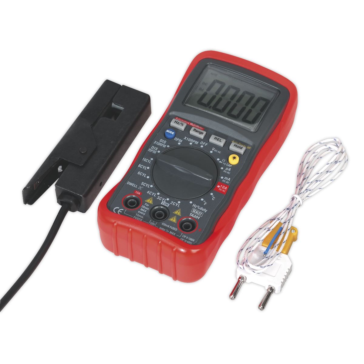 Sealey Digital Automotive Analyser 13-Function + Inductive Coupler TA201