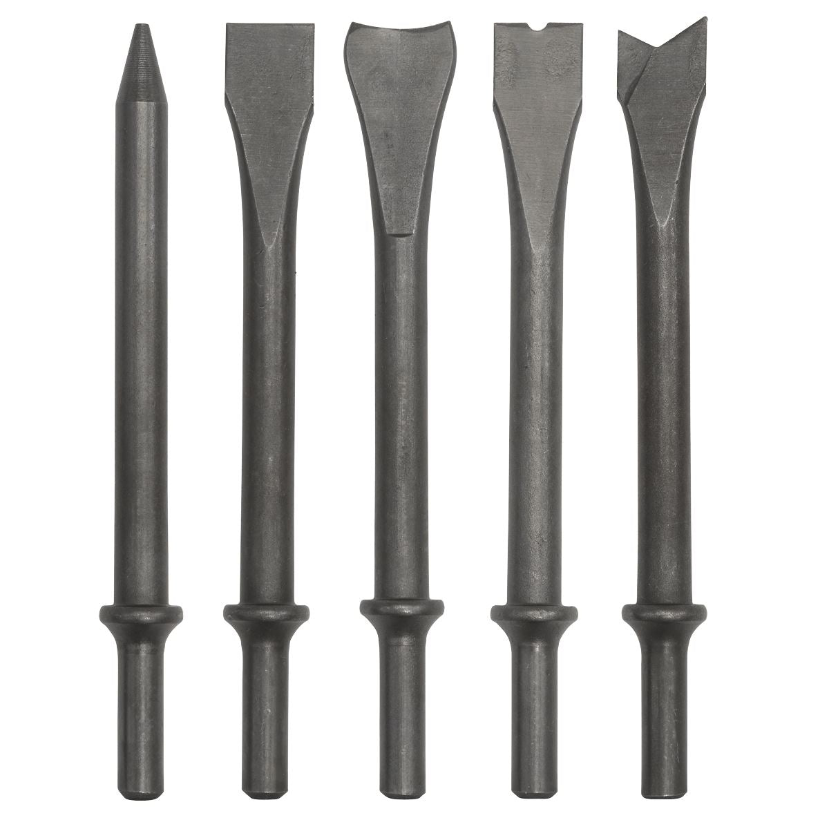 Sealey Air Hammer Chisel Set 5pc 170mm .401" Shank SA11C