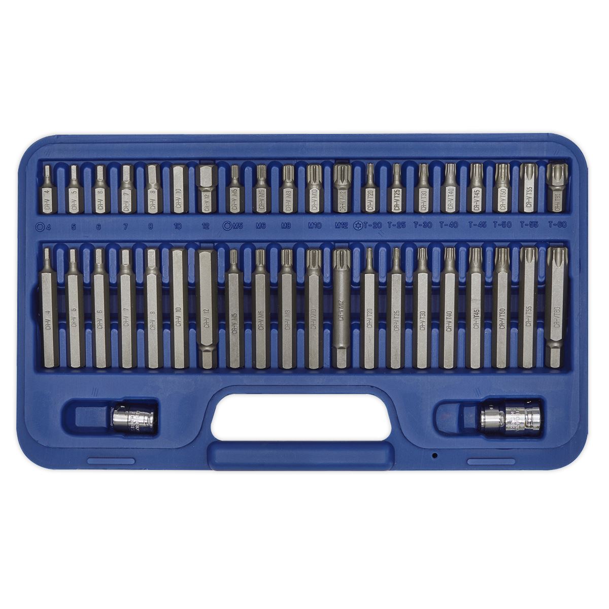 Sealey TRX-Star*/Hex/Spline Bit Set 42pc 3/8" & 1/2"Sq Drive AK219