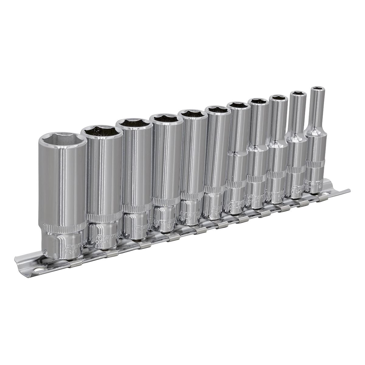 Sealey Socket Set 11pc 1/4"Sq Drive Deep WallDrive Imperial AK2671