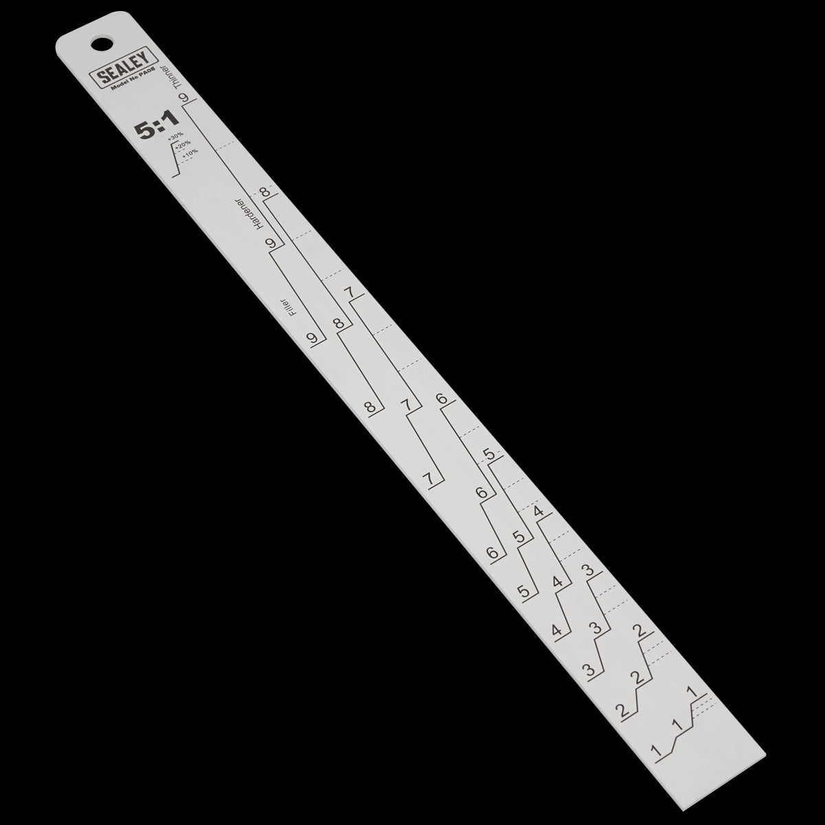 Sealey Aluminium Paint Measuring Stick 5:1/5:3 PA08