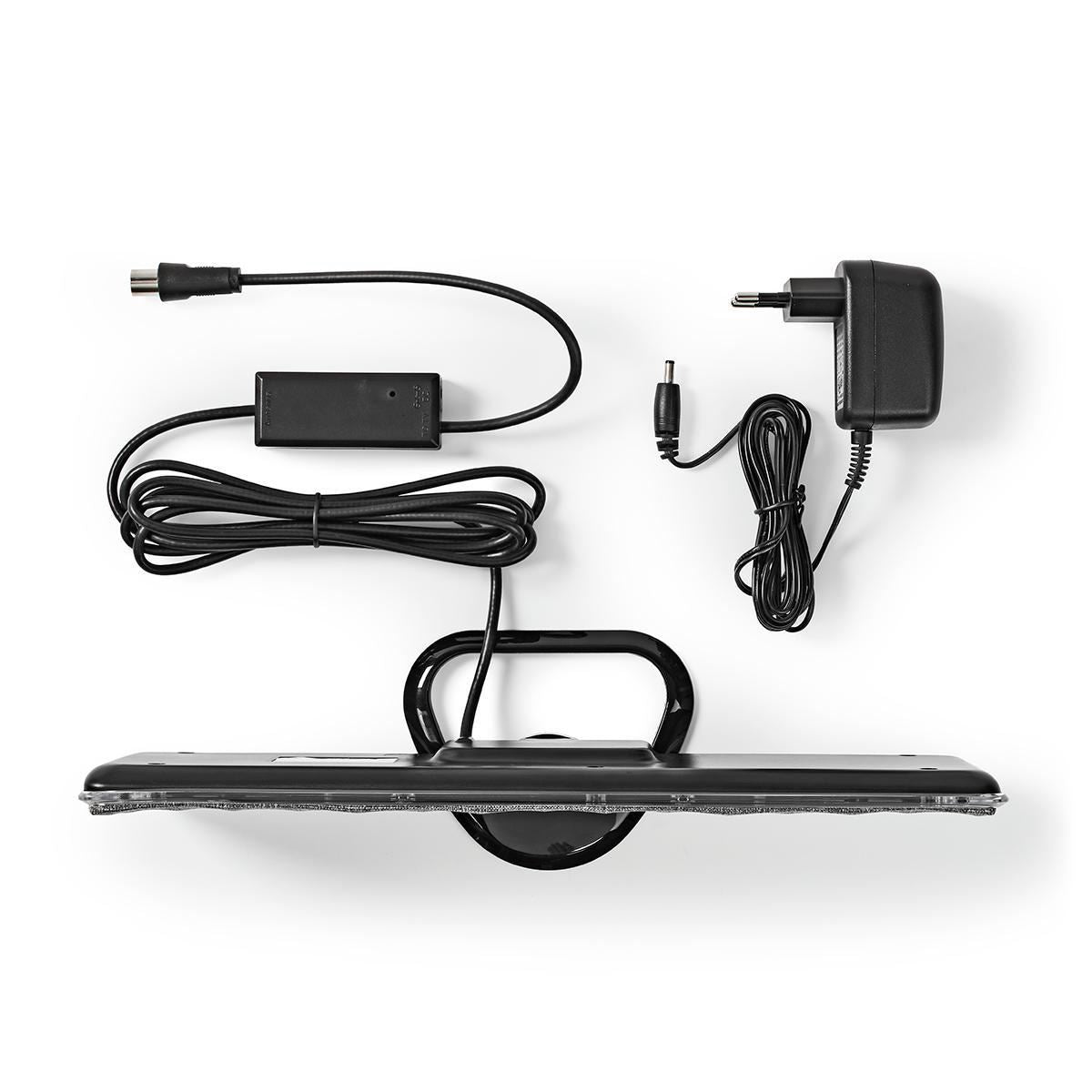 Nedis Indoor HDTV Antenna 0 to 25 km Gain 28dB FM/VHF/UHF Grey - ANIR2513GY700