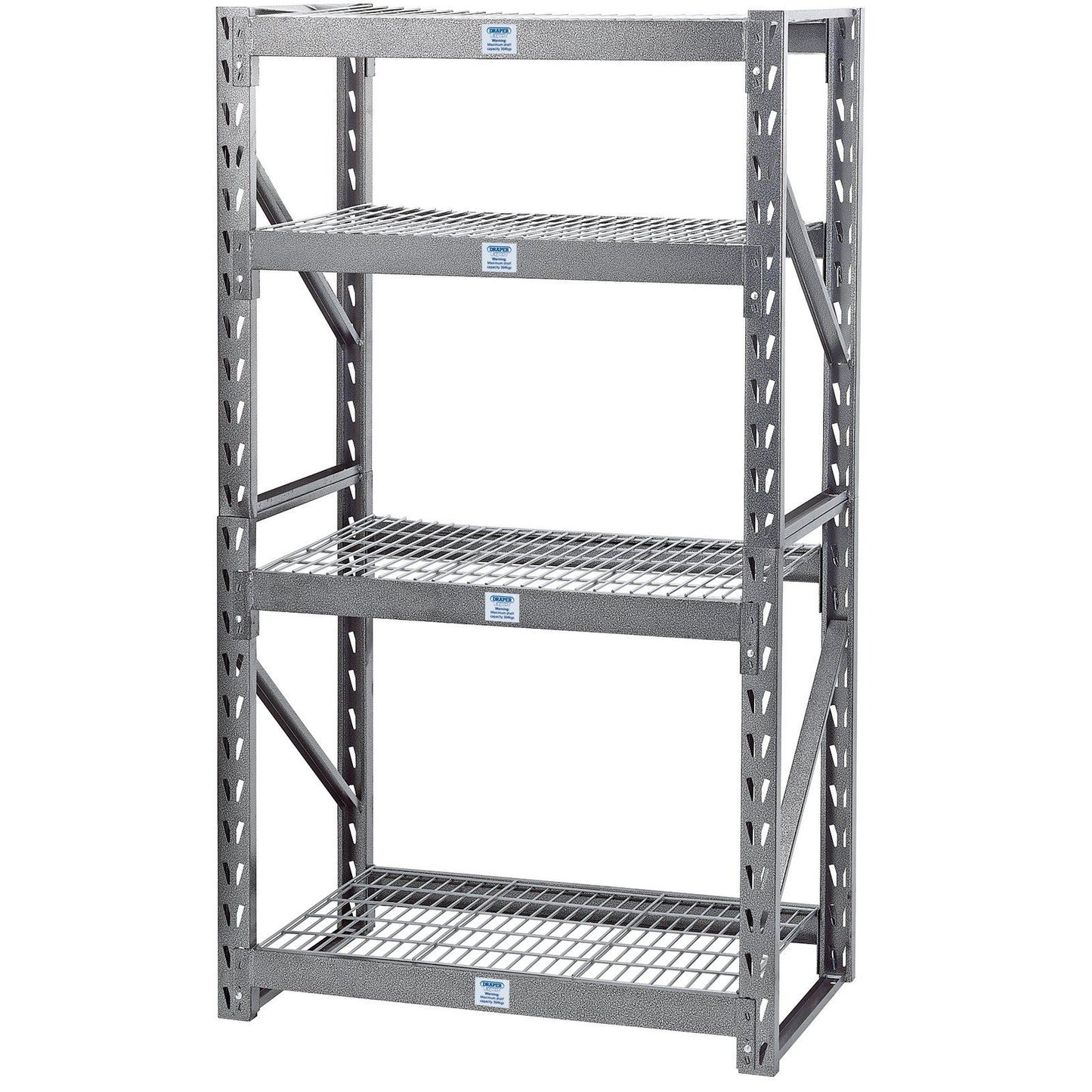 Draper Expert Heavy Duty Steel 4 Shelving Unit - 1040 x 610 x 1830mm (5230) - 05230