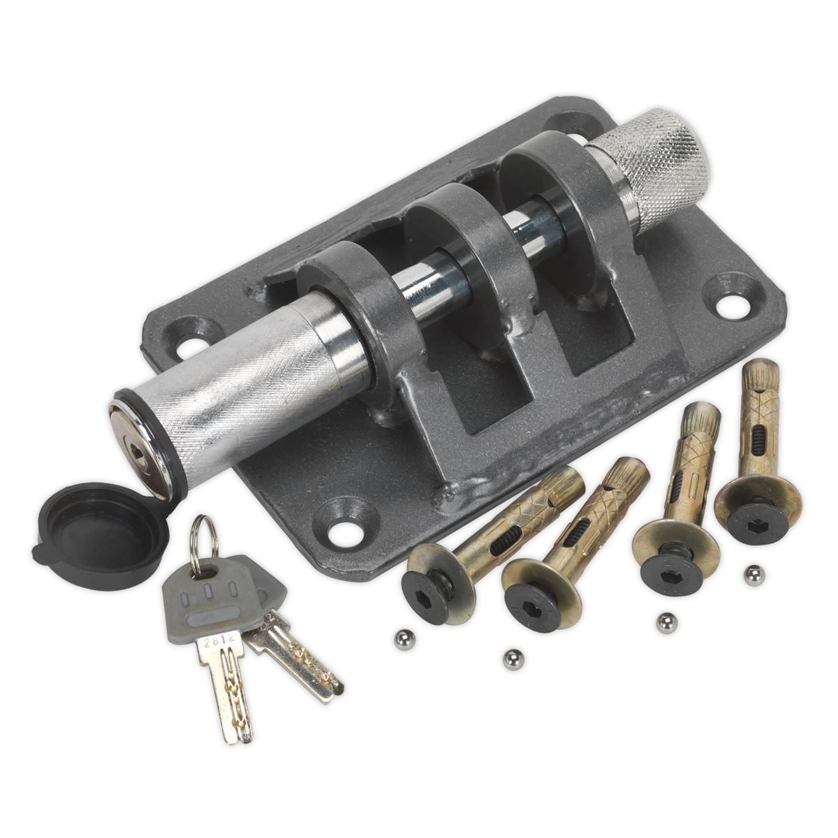 Sealey Motorcycle Locking Ground Anchor - 4 Security Bolts MCGA02
