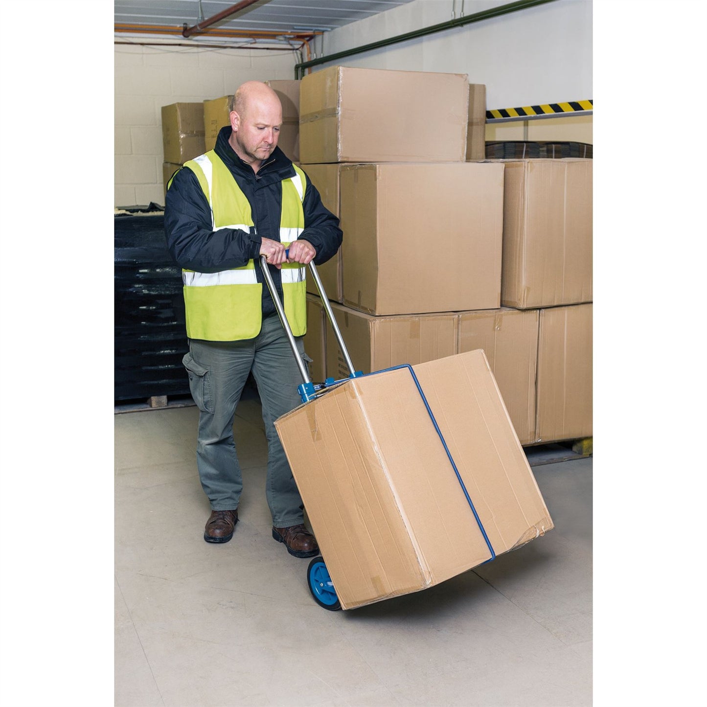 Draper Fold Flat Sack Truck Foldable Extendable Heavy Duty Trolley 125kg Load - 80805