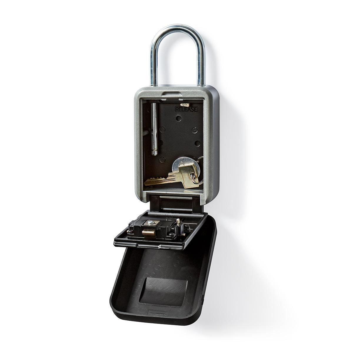 Nedis Vault Key Safe Combination Dial Lock Indoor and Outdoor Black/Silver
