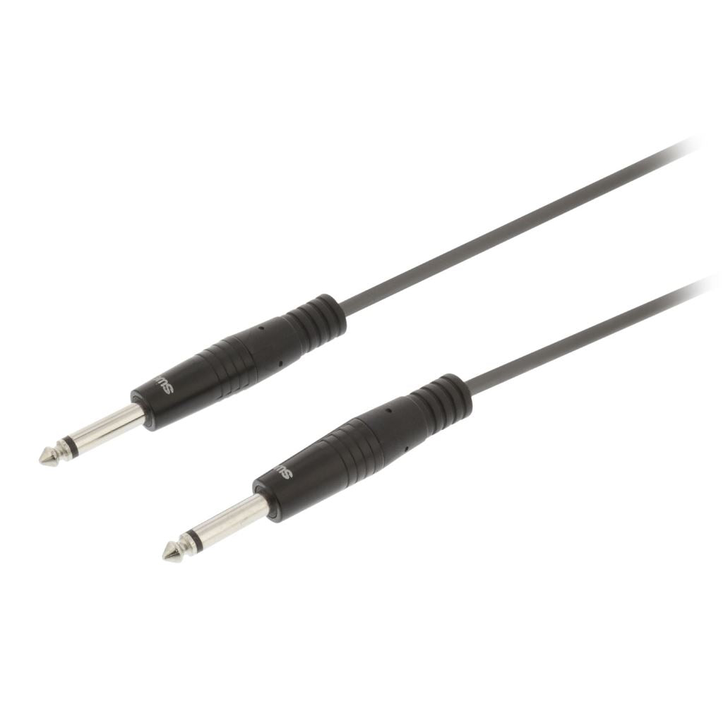 Sweex Mono Audio Cable 6.35mm Male to 6.35mm Male 5m Dark Grey SWOP23000E50 - COTH23000GY50