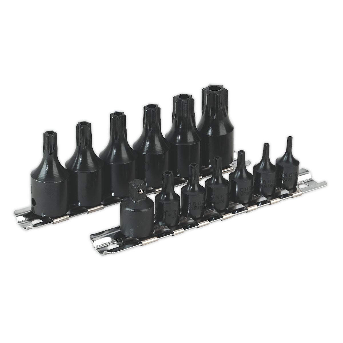 Sealey TRX-Star* Security Socket Bit Set 13pc 1/4"&3/8"Sq Dr AK5585