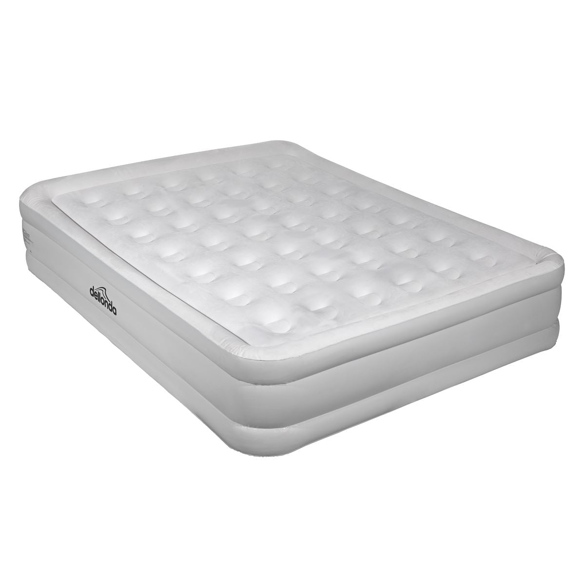 Sealey Dellonda, Queen, Inflatable High Raised Flocked Air Bed, with Removable Rapid-Air Electric Pump, Carry Bag, Self Inflation/Deflation and Coil Beam Construction, For Home and Camping, 203x157x47cm, DL145 DL145