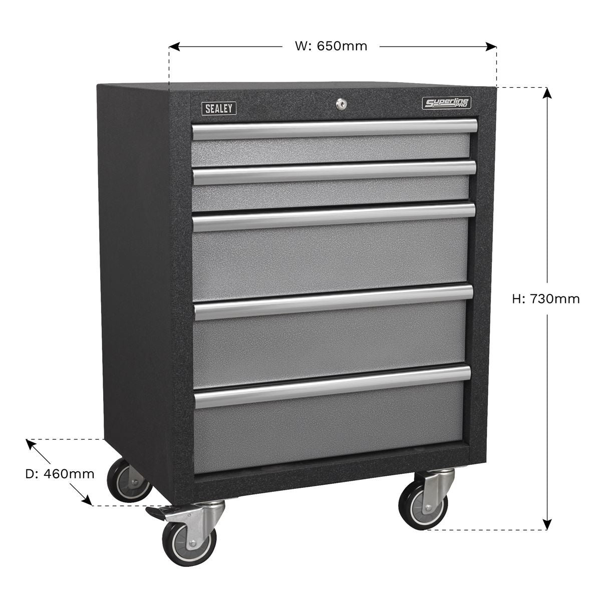 Sealey Modular 5 Drawer Mobile Cabinet 650mm APMS58