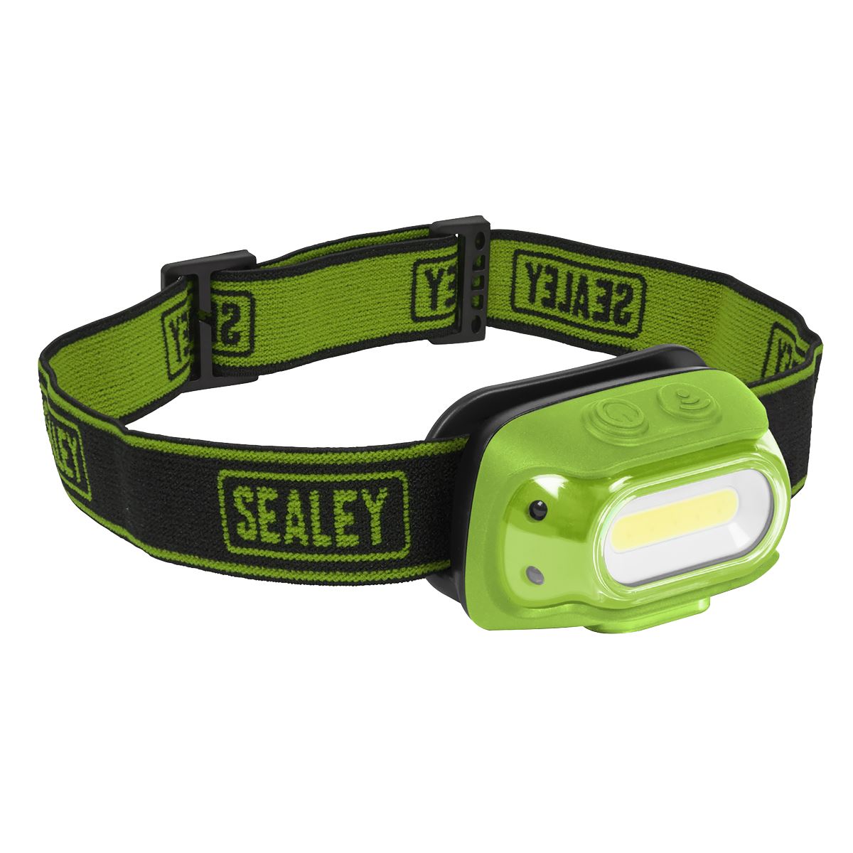Sealey Rechargeable Head Torch with Auto-Sensor 8W COB LED - Green HT08RG