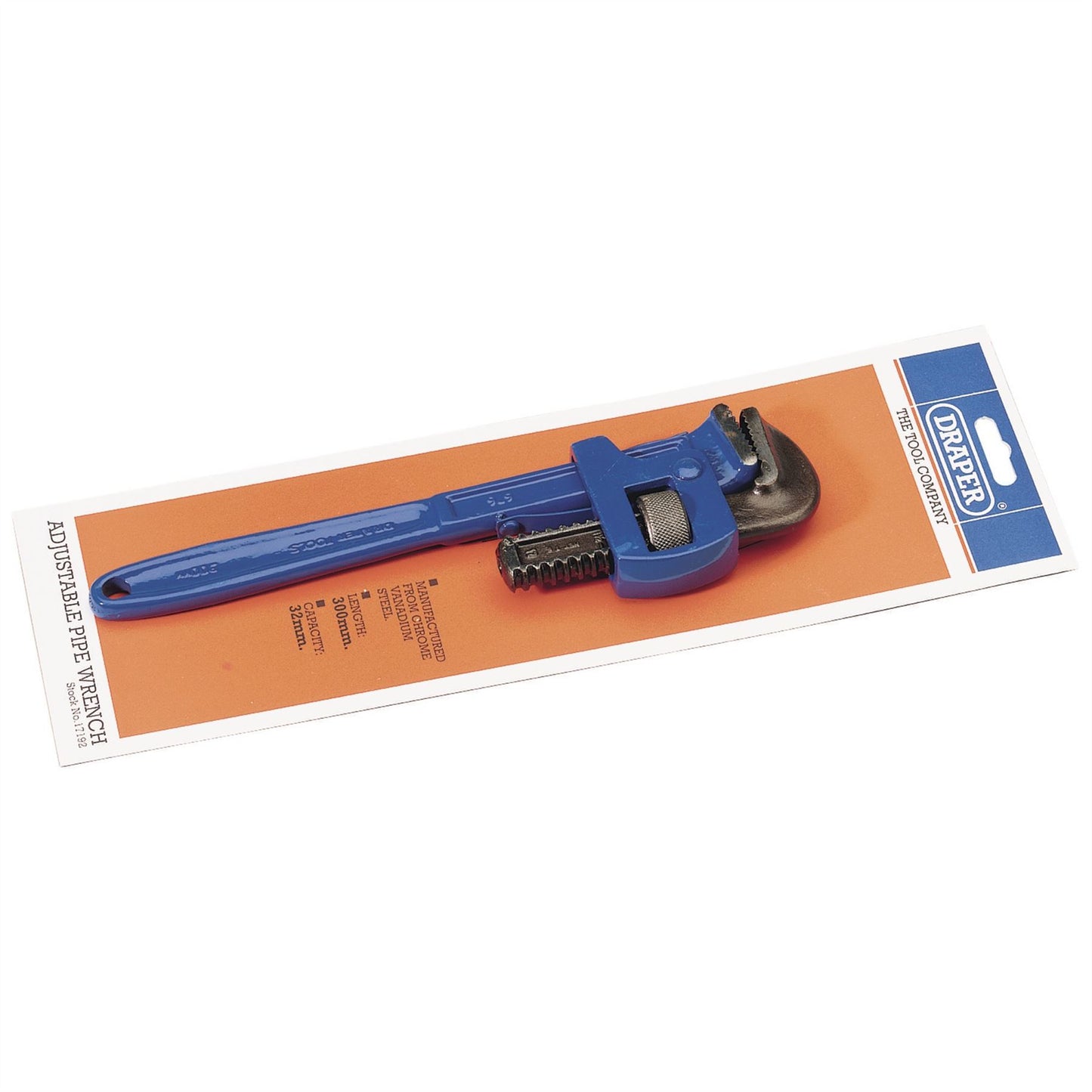 Draper 1x 300mm Adjustable Pipe Wrench Garage Professional Standard Tool 17192