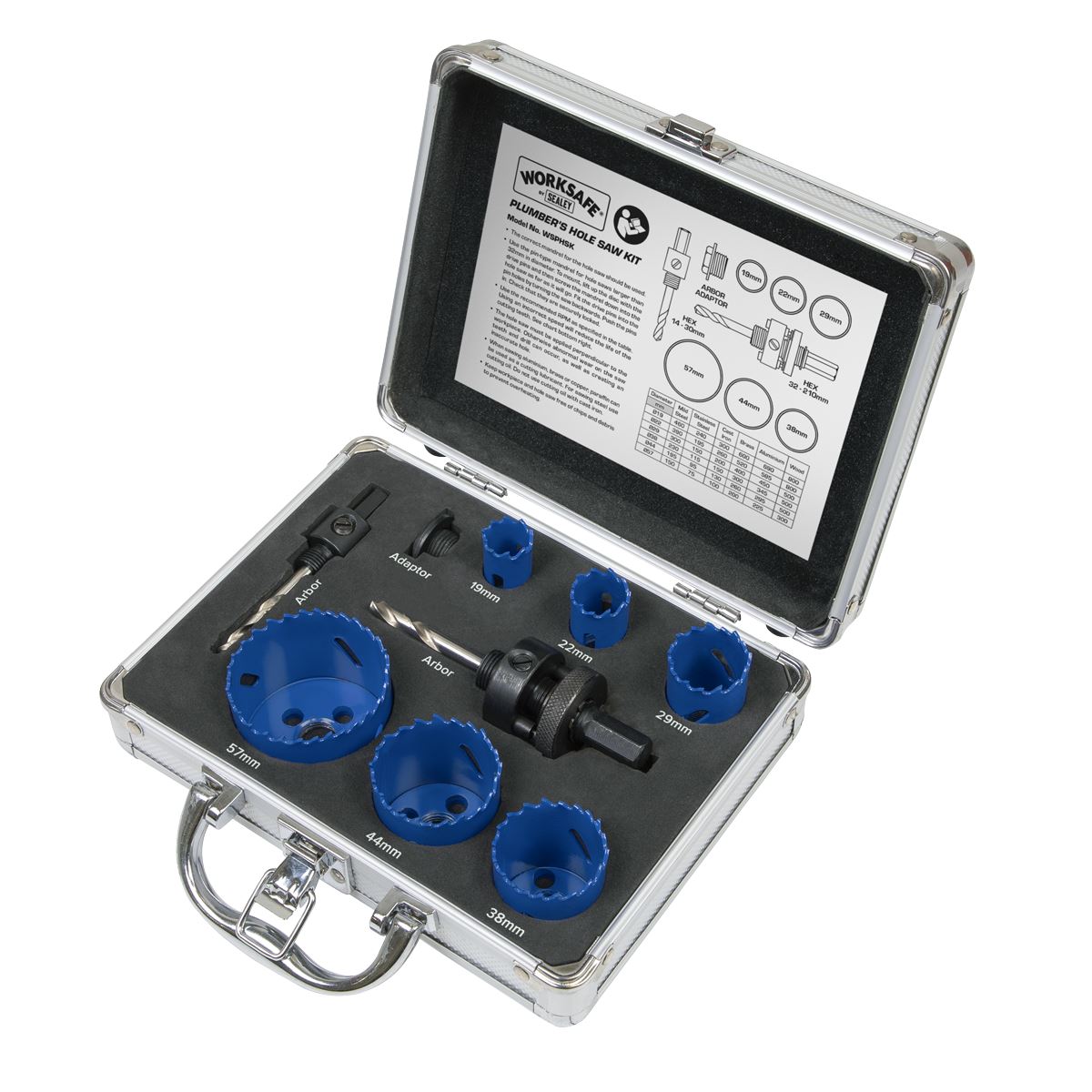 Sealey Plumber's Hole Saw Kit 9pc WSPHSK