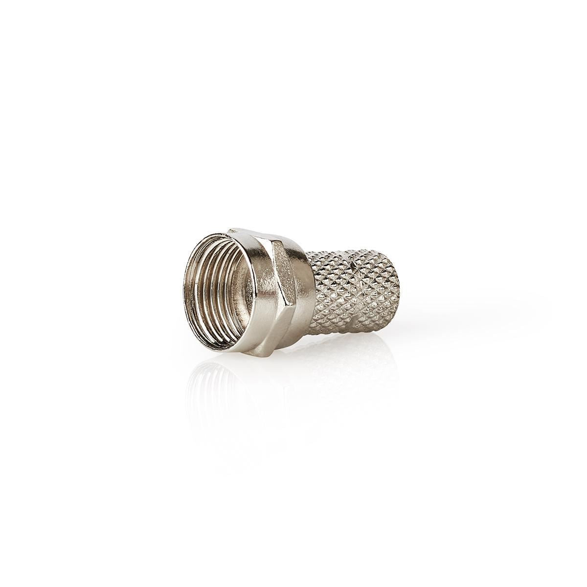 Nedis F Connector Male For 5.0mm Coaxial Cables 25 pieces Metal - CSVC41906ME