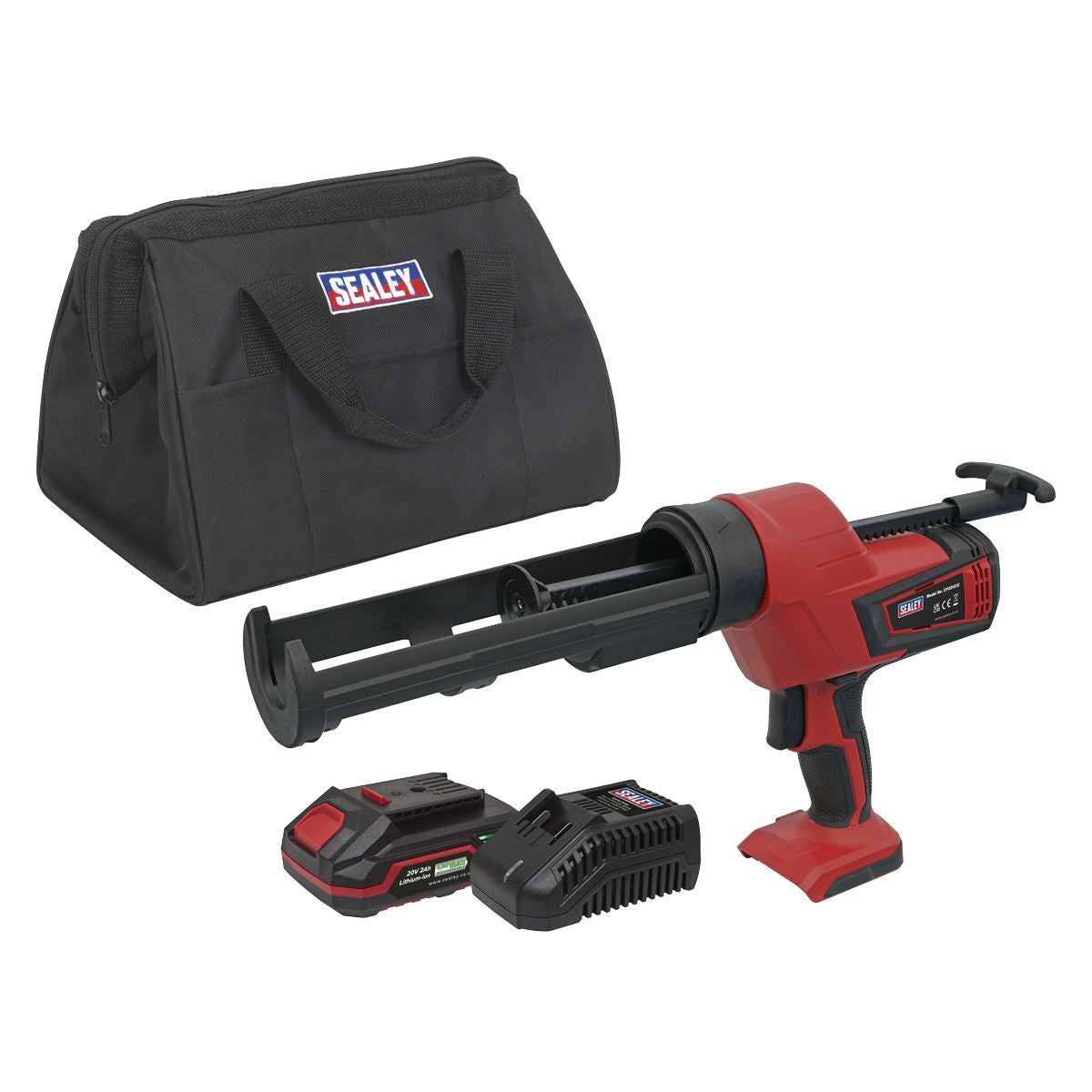 Sealey Cordless 20V SV20 Series Caulking Gun Kit 310ml 2Ah CP20VCGKIT1