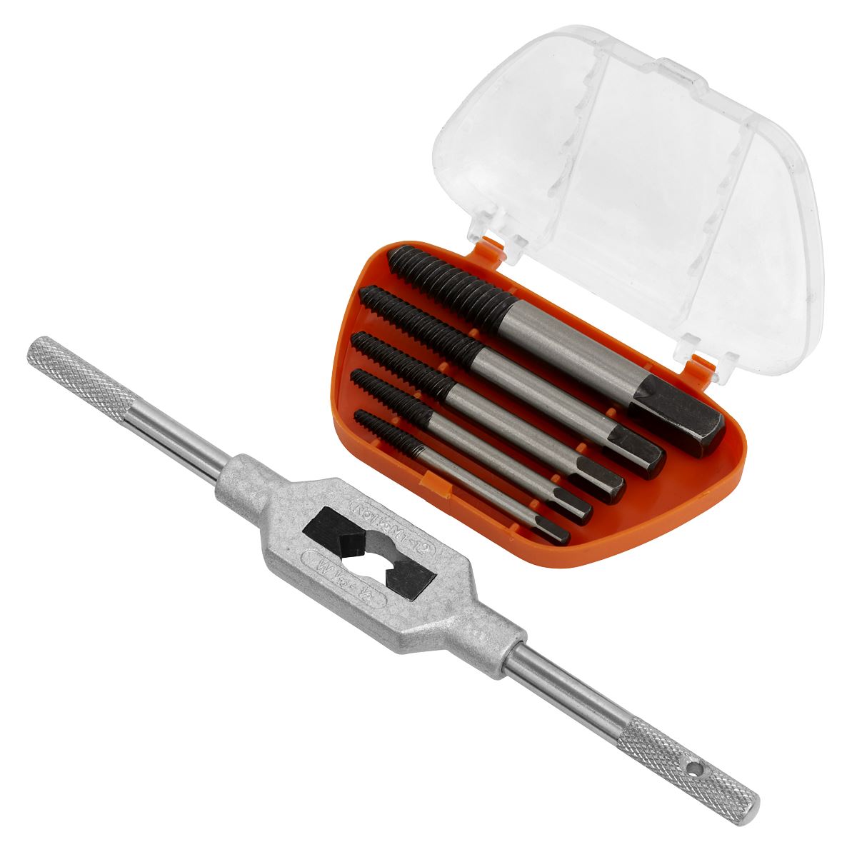 Sealey Screw Extractor Set with Wrench 6pc Helix Type AK721