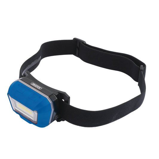 Draper 3W Rechargeable COB LED Head Torch RHL3 - 54374