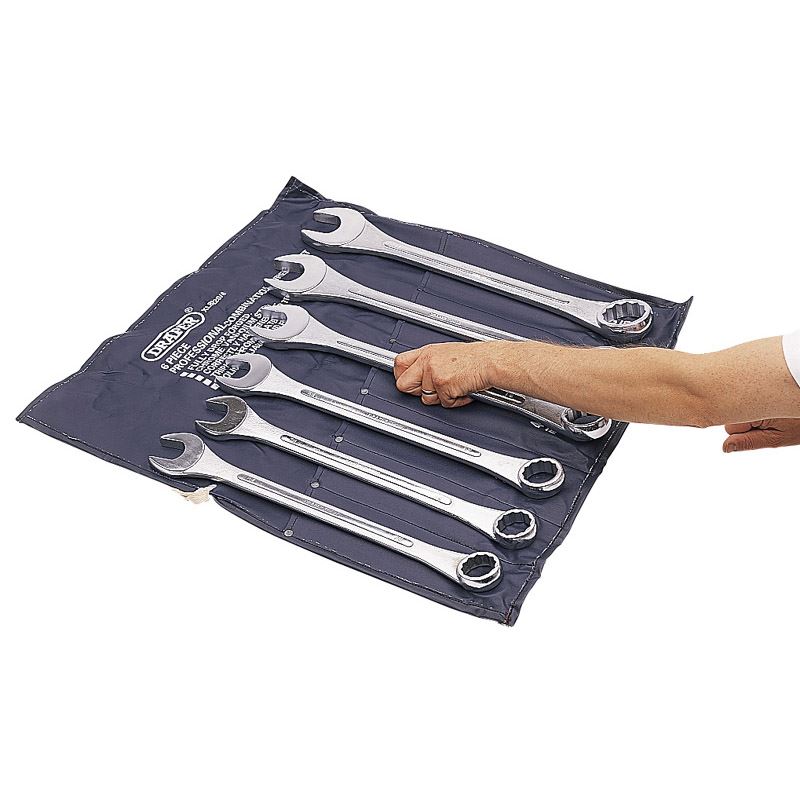 Draper 1x 6 Piece Heavy Duty Long Pattern Metric Spanner Set Professional Tool - 31167