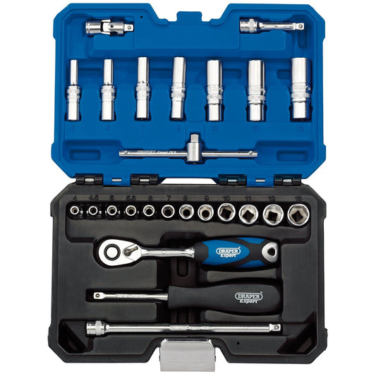 Draper 1/4" Square Drive Metric Socket Set (25 Piece) - 16443