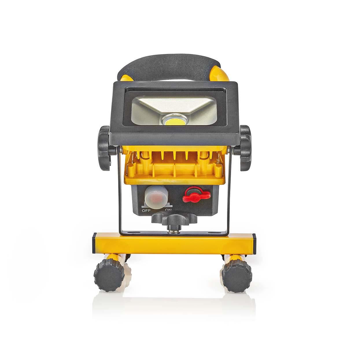 Nedis Mobile LED Floodlight 10W 700 lm Black/Yellow Worklight
