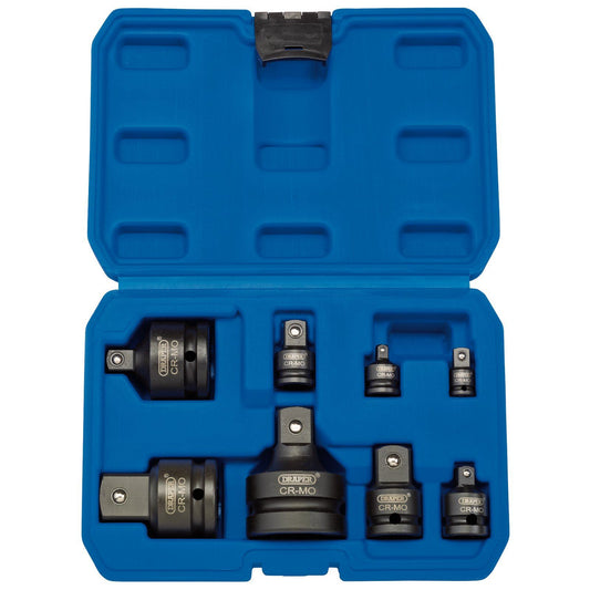 Draper Expert 8 Piece Combination Drive Impact Socket Adaptor Set in Case 83271