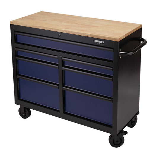 Draper 41" 7 Drawer Trolley Blue B100-41B - 08222