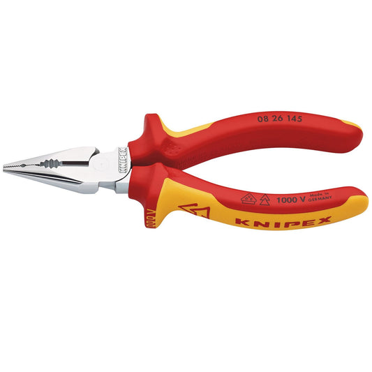 KNIPEX 08 26 145 SB VDE Needle-Nose Combination Pliers,145mm