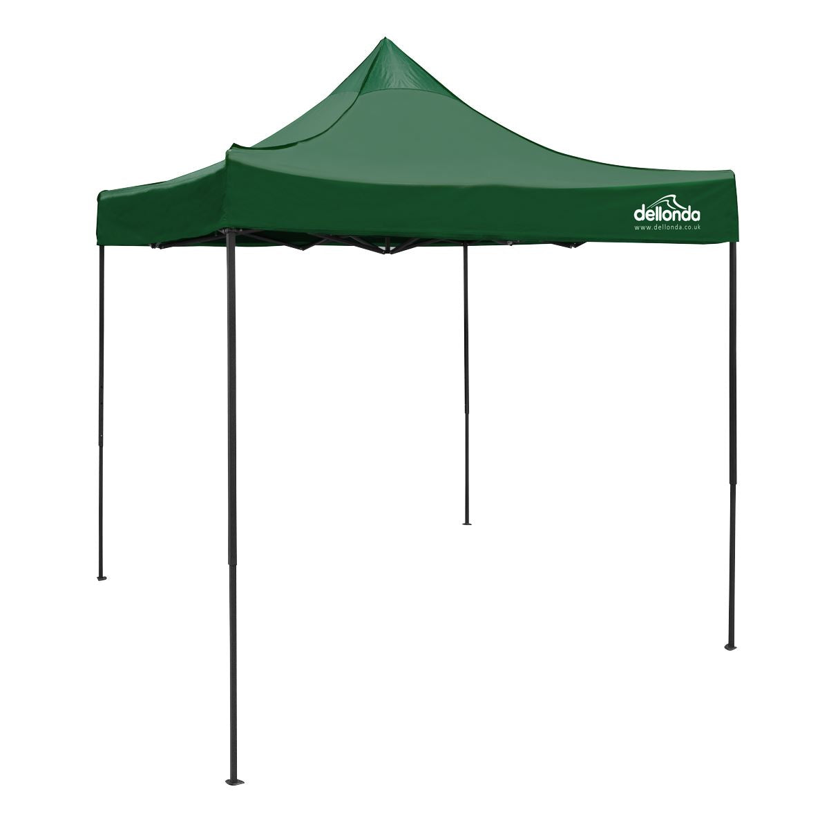 Sealey Dellonda Premium 2x2m Pop-Up Gazebo, Heavy Duty, PVC Coated, Water Resistant Fabric, Supplied with Carry Bag, Rope, Stakes & Weight Bags - Dark Green Canopy DG128