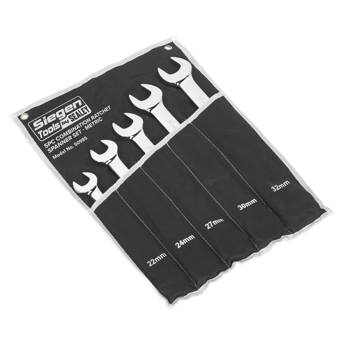 Sealey Combination Ratchet Spanner Set 5pc Metric S0985