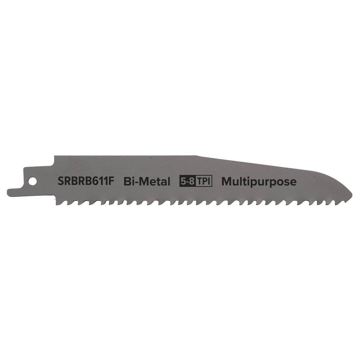 Sealey Reciprocating Saw Blade Multipurpose 150mm 5-8tpi-Pack of 5 SRBRB611F