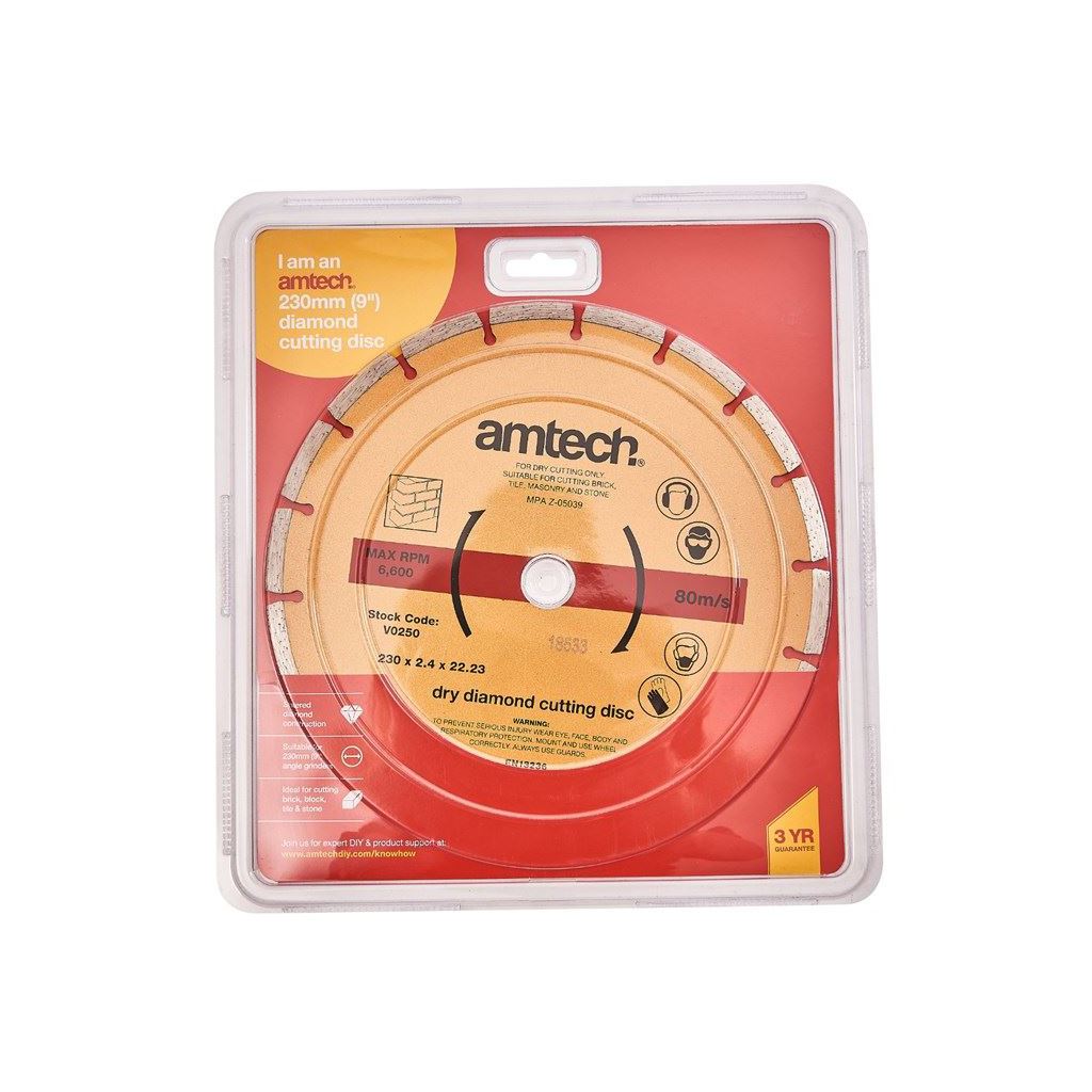 9" 230mm Professional Universal Diamond Cutting Disc Brick/Tile/Masonry Stone - V0250