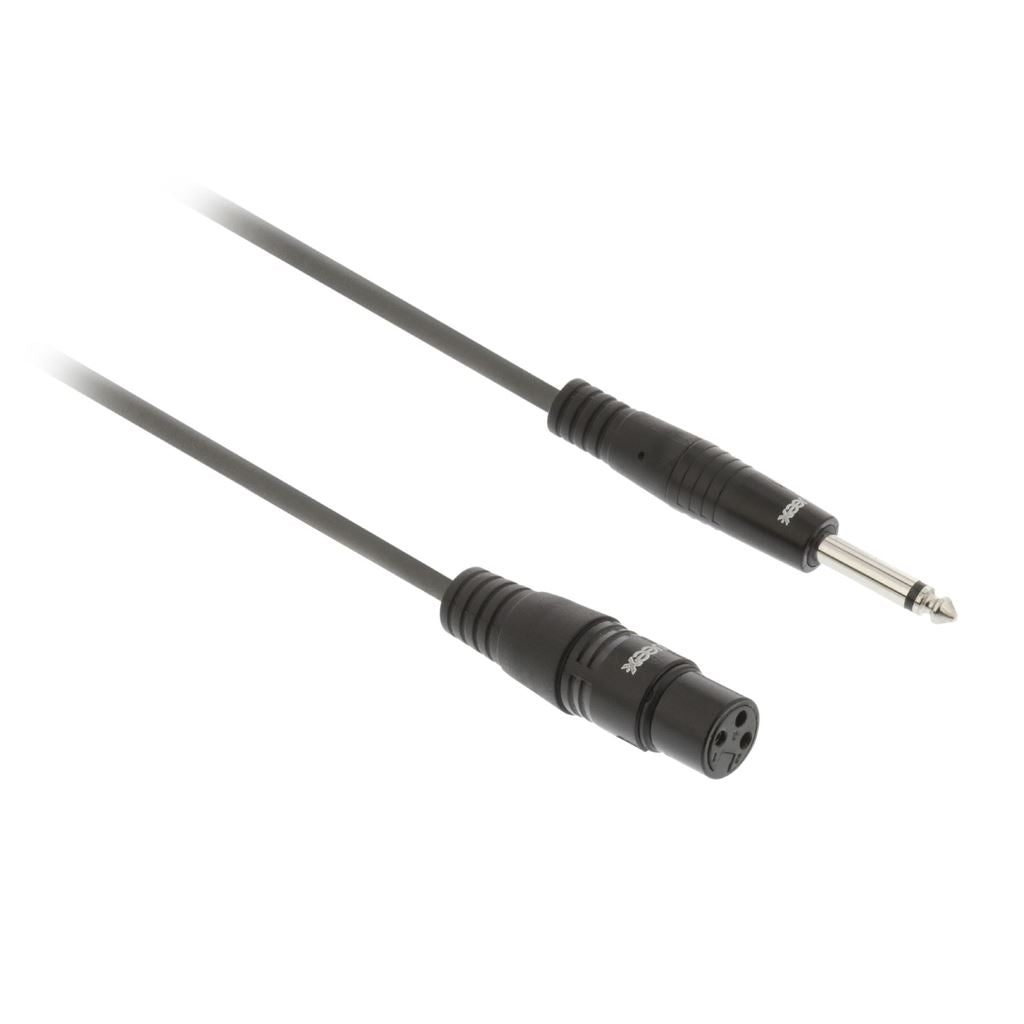 Sweex XLR Mono Cable XLR 3-Pin Female to 6.35mm Male 3m Dark Grey SWOP15120E30 - COTH15120GY30