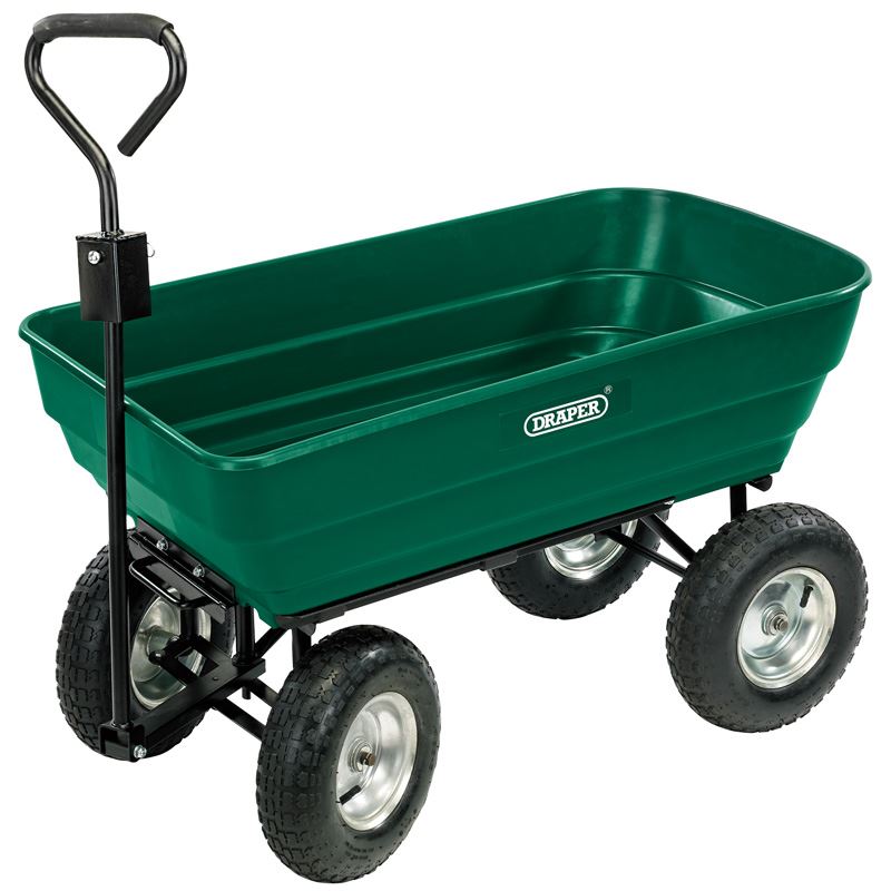 Draper 120L Gardener Landscape Wheeled Tipping Cart Trolley Barrow Trailer,52628
