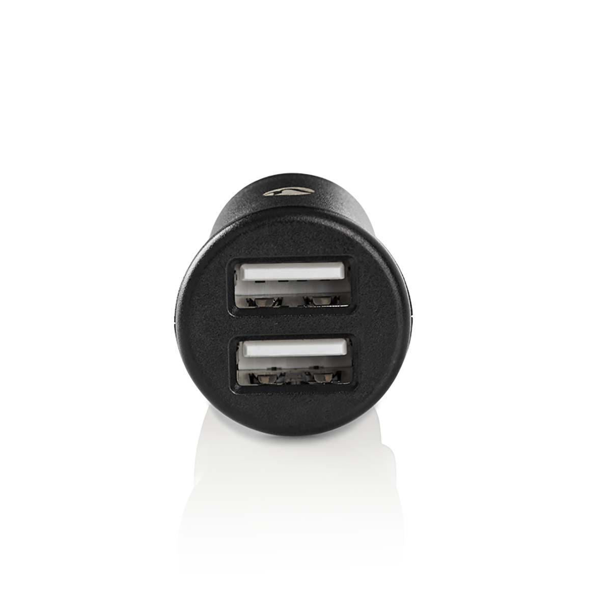 Nedis Car Charger 2.4A 2-outputs USB-A Black CCHAU240ABK