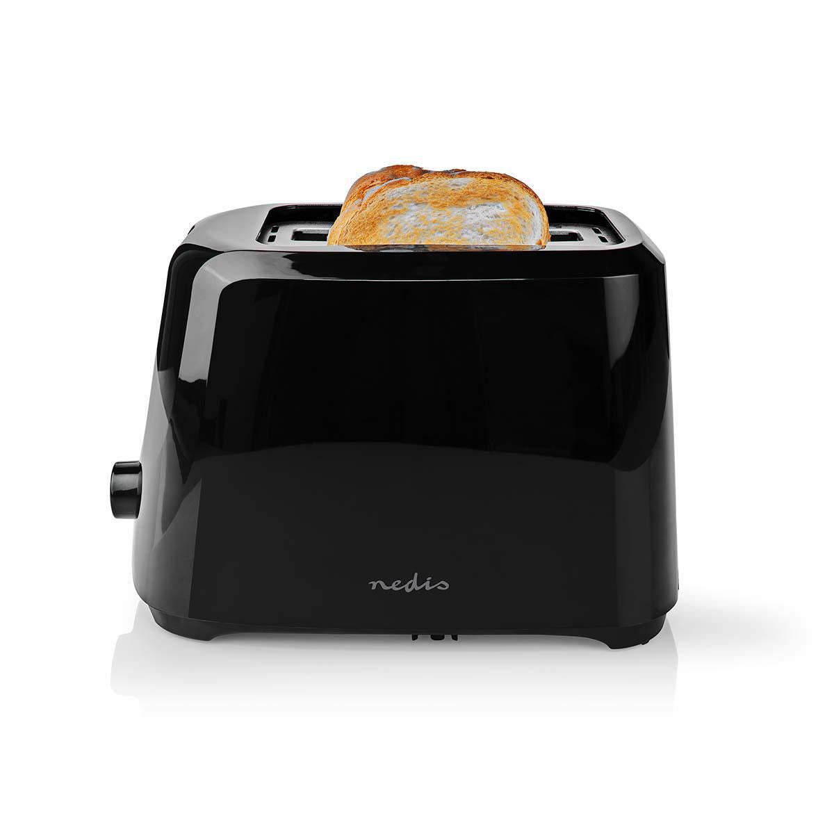 Nedis Toaster 2 Slots with 6 Browning levels Black - KABT150EBK