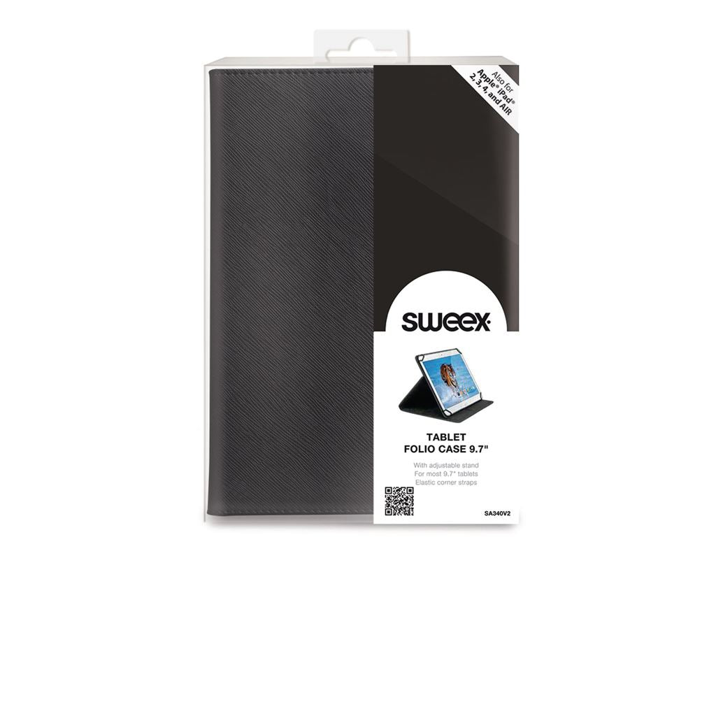Sweex Tablet Folio Case 9.7" Black - TCVR9100BK