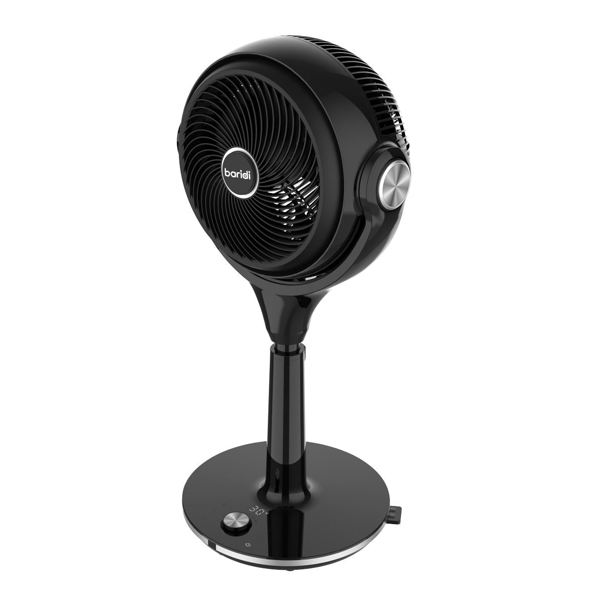 Baridi Pedestal Fan with Remote Control 10" - Black DH143
